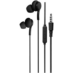 XCD Wired In-Ear headphones with In Line Call Answering (Black 2)