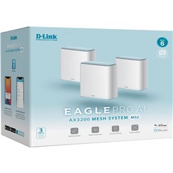 D-Link M32 Eagle Pro AI AX3200 Mesh Wi-Fi 6 Router (3 Pack)
