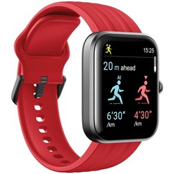 Ryze EVO Fitness & Wellbeing Smart Watch with Alex (Dark Grey/Red)