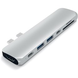 Satechi USB-C Pro Hub with 4K HDMI & Thunderbolt 3 (Silver)