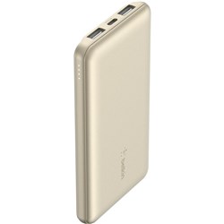 Belkin BoostUp Charge 10K 3 Port Power Bank with Cable (Gold)
