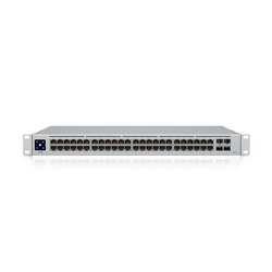 Ubiquiti USW-48-POE UniFi 48-port Managed Gigabit Layer2 Switch/48x Gigabit Ethernet Ports w/ 32x 802.3at POE+/4x SFP Port Touch Display 195W