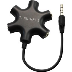 Terminal 2 Headphone Audio 3.5mm 5 Way Splitter