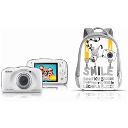 Nikon Coolpix W100 Compact Digital Camera Family Pack (White)