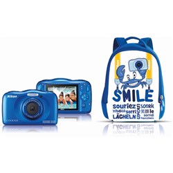 Nikon Coolpix W100 Compact Digital Camera Family Pack (Blue)