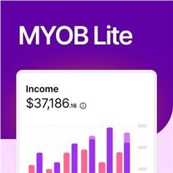 MYOB Business Lite Subscription | Sole Traders & Small Business | 12 Month | Unlimited Users | Automatic monthly renewal after 12 months