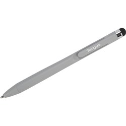 Targus 2-in-1 Stylus and Ballpoint Pen with Embedded Clip (Grey)